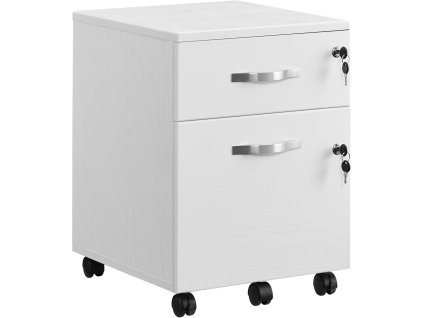 Pojízdný kontejner se dvěma zásuvkami bílý