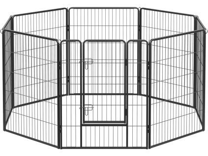 Ohrádka pro štěňata 77 x 100 x 235 cm černá