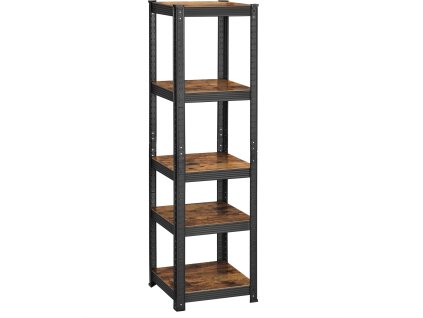 Regál s vysokou nosností industriální 150 x 37 cm, černý a ořech2