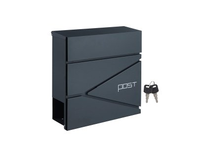 Poštovní schránka nástěnná 37 x 37 x 10,5 cm šedá