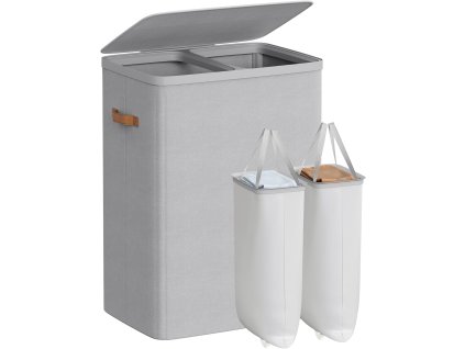 Látkový koš na prádlo 2D 170 l světle šedá