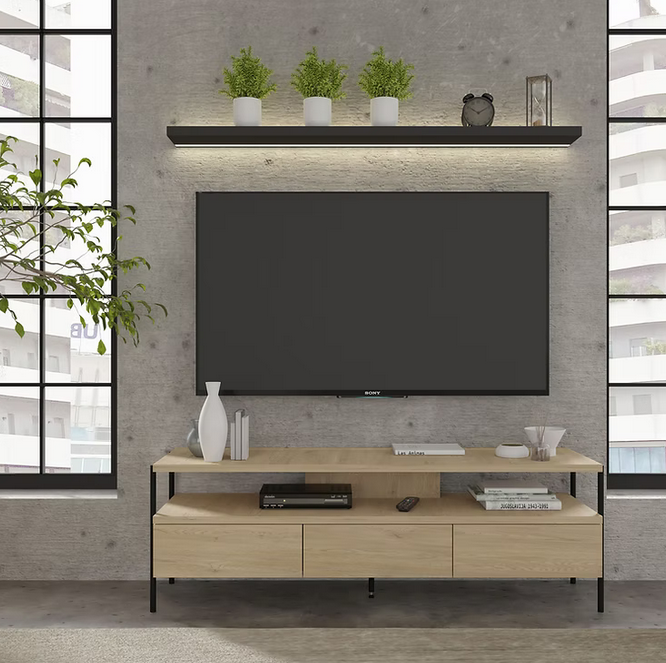 Levně BIM Televizní stolek DRAGONFLY 150 cm, dub cremona