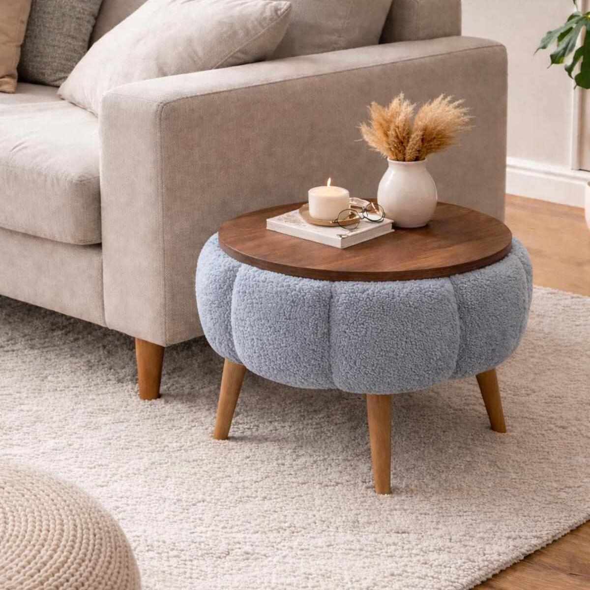 Hanah Home Odkládací stolek PAPATYA šedá