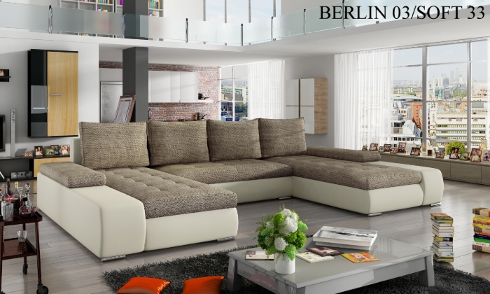 ELTAP Rohová sedací souprava MARINO Látka čalounění: Berlin 03 + Soft 033 beige