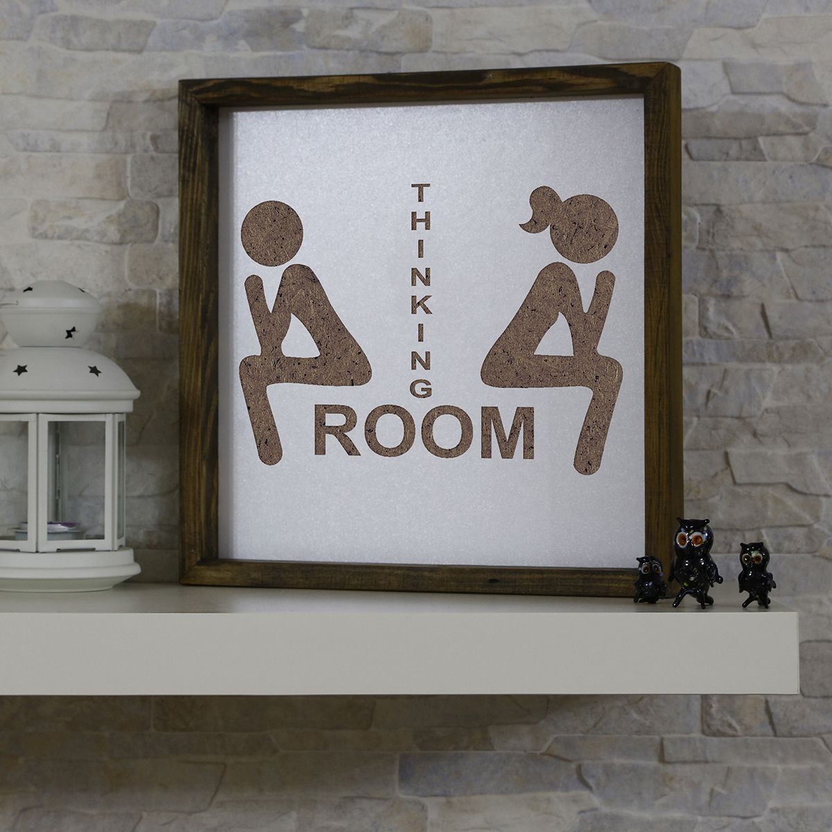 ASIR Nástěnný obraz THINKING ROOM 33 cm MDF