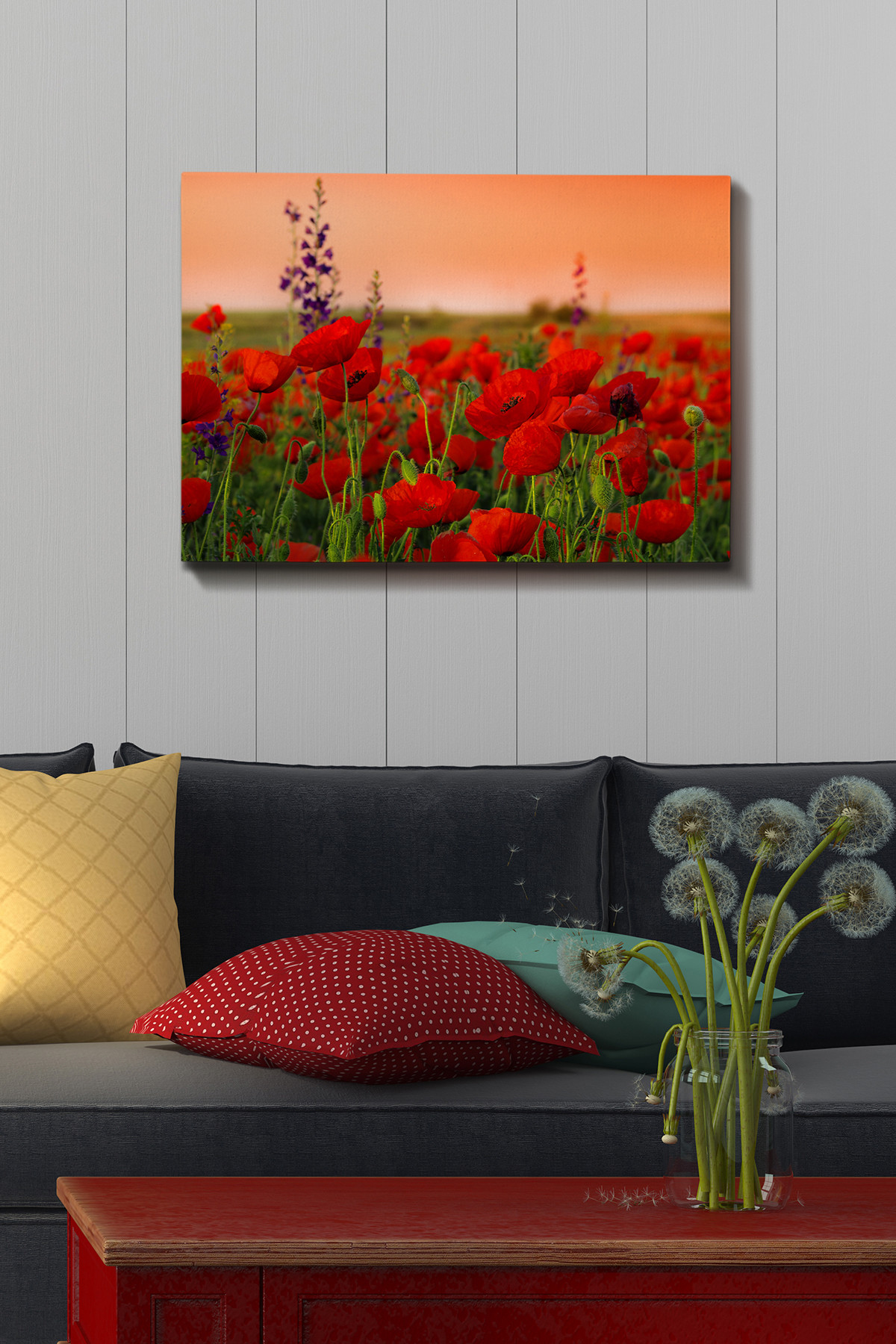 ASIR Nástěnný obraz POPPY plátno 50 x 70 cm