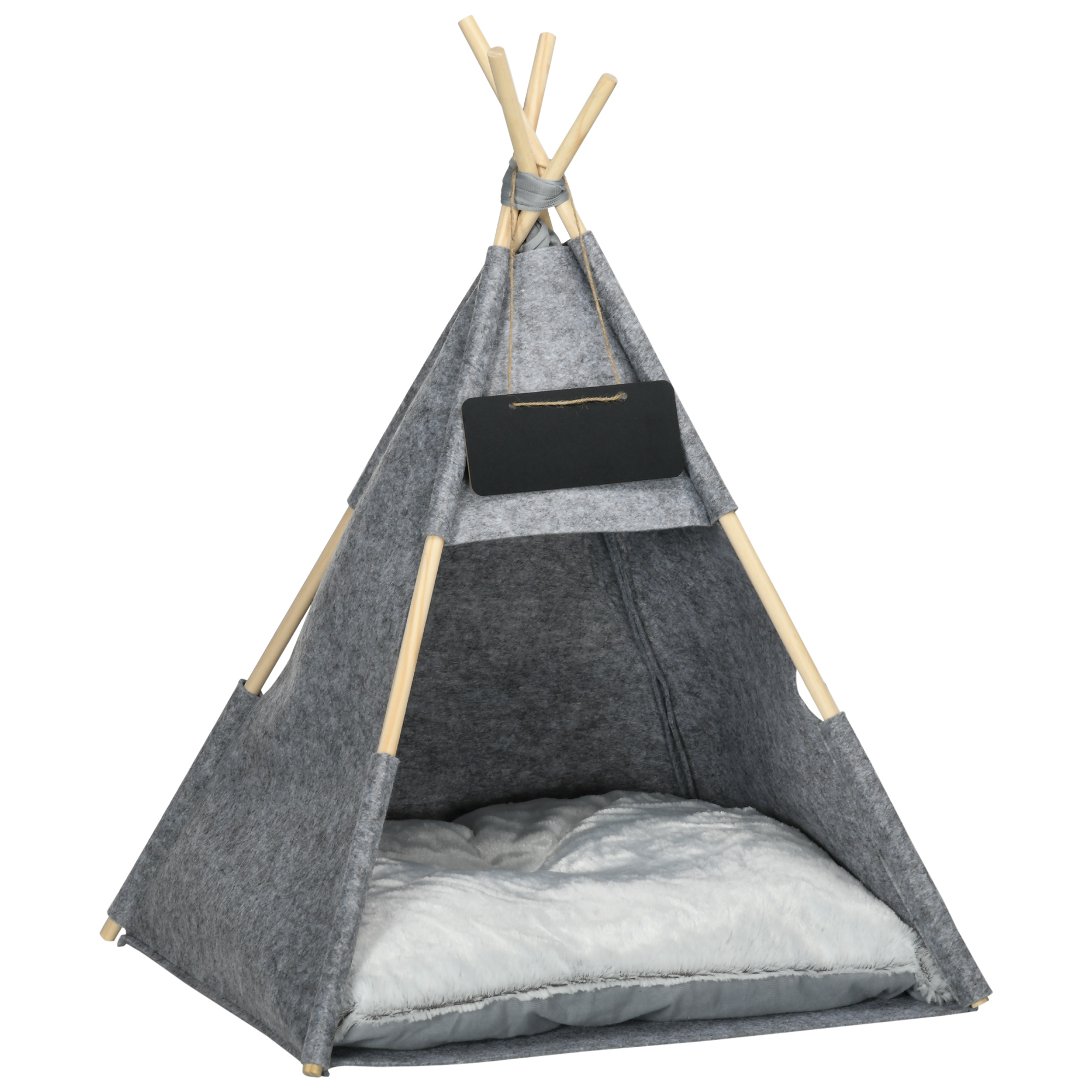 PAWHUT Pelíšek pro kočky TEEPEE 58 x 58 x 80 cm šedá