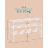 Botník se 3 policemi pro 16 až 20 párů stohovatelný 92 x 55 x 30 cm bílá