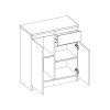 Komoda ARMADIO A1 2D 1S san remo