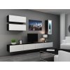 Obývací stěna VIGO 12, černo/bílá SKLADEM 1ks