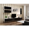 Obývací stěna VIGO 13, bílo/černá 