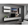 Obývací stěna VIGO 13, bílo/černá 