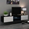 Nástěnný TV stolek CAMA VIGO 180 GLASS, černo/bílý