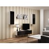 Obývací stěna VIGO 7, bílo/černá 