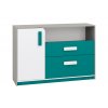 Komoda IQ 09, modro/zelená SKLADEM 1 KS