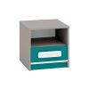 Noční stolek IQ 13, modro/zelený 