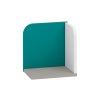 Rohová polička IQ 16, modro/zelená SKLADEM 1 KS