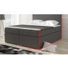 Manželská postel DOLCE BOXSPRINGS 160 cm (ekokůže soft 011) 