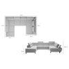 Rohová sedací soprava šedá 333x210 cm Molina XL