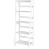 Regál 5 polic bílý 60x148 cm