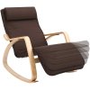 Houpací křeslo polstrované hnědé