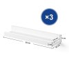 Nástěnná police do L bílá 3 ks 38x10 cm
