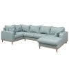 Sedací souprava do rohu do U světle modrá