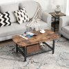 Konferenční stolek industriální hnědý černý