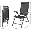 zahradní židle skládací 106 cm černá