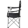 Kempingová židle černá 2 ks