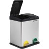 nerezový koš na tříděný odpad 2 x 15 l