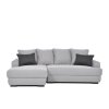 Rohová sedací souprava TUBERO šedá, levé provedení 01