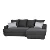 Rohová sedací souprava TUBERO černošedá, pravé provedení 02