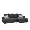 Rohová sedací souprava TUBERO černošedá, pravé provedení 03