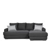 Rohová sedací souprava TUBERO černošedá, pravé provedení 01