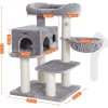 Strom pro kočky škrabadlo šedý XL
