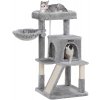 Kočičí škrabadlo světel šedé 96 cm 4 patra