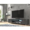 Televizní stolek KATE 189 cm grafitový mat, grafitový lesk