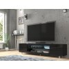Televizní stolek KATE 189 cm černý mat, černý lesk