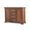 Komoda IMPERIO 4 zásuvky hnědá 128 x 97 x 46 cm 2