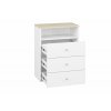 Komoda BUBO 3 zásuvky bílá buk 74 x 95 x 40 cm 1