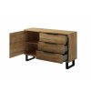 Komoda HALLE 3 zásuvky dub 144 x 83 x 45 cm 1