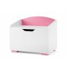 Dětská truhla PABIS bílá růžová 60 x 50 x 35 cm2