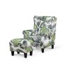 Křeslo MILES vzor monstera 02