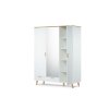 Šatní skříň se zrcadlem bílá 150 x 195 x 58 5