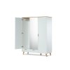Šatní skříň se zrcadlem bílá 150 x 195 x 58 6