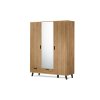 Šatní skříň se zrcadlem FRISK dub 150 x 195 x 58 2