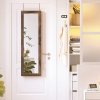 Šperkovnice se zrcadlem k zavěšení na dveře hnědá 37 x 120 cm 9