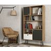Knihovna KARAMEL ořech, antracit, bílá