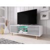 51591 televizni stolek sweden bily sedy s led osvetlenim